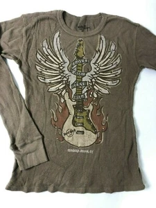 Camiseta Hard Rock Cafe Love All Serve All Serve All Thermal Alada Espalda Marrón Talla L - Imagen 1 de 8