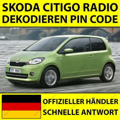 ✅SKODA CITIGO RADIO DEKODIEREN PIN CODE RCD 215 1ST035156 ALPINE RNS NAVI✅ - Bild 1 von 3