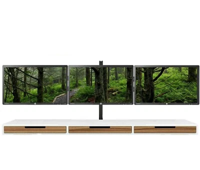 Triple Set - 3x HP EliteDisplay E231 23" LED LCD Full HD Monitor VGA,DVI,DP - Image 1 of 4