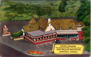 MONTREAL, CANADÁ - PIAZZA TOMASSO - POSTAL DE LINO DE COLECCIÓN - Imagen 1 de 2