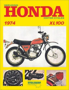 1974 Honda XL100 CycleServ Shop Manual XL100 Repair Service Book - Picture 1 of 2