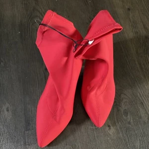 A New Day Cady Stiletto Red Sock Booties Womens Sz 6 Ankle Boots - Picture 1 of 6