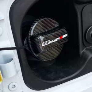 JDM Mugen Carbon Fiber Gas Fuel Cap Cover For Honda Fit GD1 GE6 GE8 FIT GK5 Jazz - Picture 1 of 6