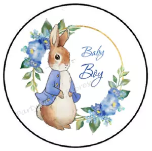 BOY BABY SHOWER ENVELOPE SEALS LABELS STICKERS PARTY FAVORS - Picture 1 of 2