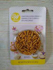 New! MINI Candy Gold UNICORN HORNS Cakes Cookies Candy Sealed Birthday Holiday 