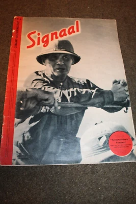 Rare Original WW2 Occupied Holland Magazine w/The Desert Fox on the Cover 1942 d - Image 1 of 4