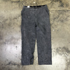 Jumbo Cord Trousers Straight Leg Vintage 90s Corduroy Pants, Grey, Mens 34"