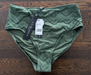 NWT La Blanca Sz 12 Womens High Waist Swimsuit Bottom Olive Saltwater Sands (03) - Picture 1 of 5