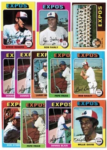 TOPPS MONTREAL EXPOS 13 BASEBALL CARD AUTOGRAPH TEAM CHECKLIST ALL STARs 1975 - Picture 1 of 24
