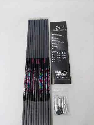 12pk Carbon Express Predator Hot Pursuit 3050 Shafts w Inserts & Nocks: 50894 - Image 1 of 4