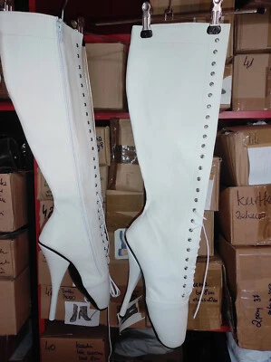 HANDMADE BALLET  LEATHER  SEVERAL COLOR SIZE 6-16 HEELS 8 ca - 20cm  POLAND - Image 1 of 4