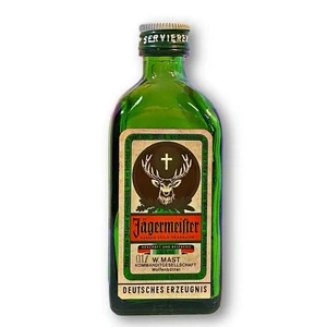 Jägermeister Mini Meister Bottle 0.1L Collectible Vintage Miniature Empty Bottle - Picture 1 of 7