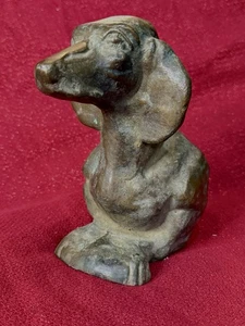 Antique BRONZE DACHSHUND DOG BOOKEND - Picture 1 of 8