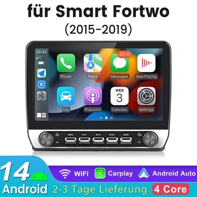 10,1''DAB+ Autoradio Carplay Für Smart Forfour Fortwo 453 2014-2022 GPS Nav WIFI - Bild 1 von 4