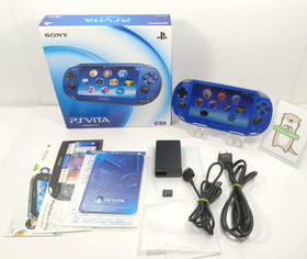 PS Vita 1000 Sapphire Blue PCH-1000 ZA04 w/Box PSV Tested Sony 0601D
