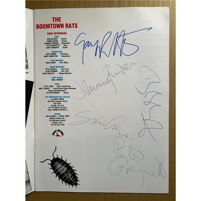 BOOMTOWN RATS 1984 TOUR (signed) PROGRAMME large concert booklet signed inside - Image 1 of 2