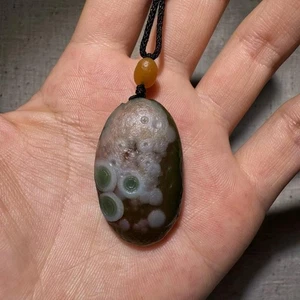 🌟🔥🚀Raro colgante de ágata áspera ojo Gobi de China Mongolia Interior - Imagen 1 de 10