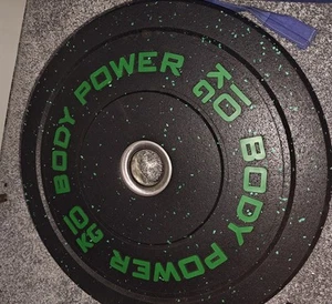 Placa de parachoques olímpica miga de goma de alta temperatura Body Power de 10 kg - Imagen 1 de 2