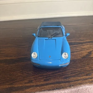 Porsche 911 Carrera Cabriolet 1994 Scale 1/18 Maisto Model Car Blue Italy Cute - Picture 1 of 3