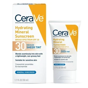 Loción protectora solar mineral hidratante tintada CeraVe FPS 30 1,7 fl oz - Imagen 1 de 1