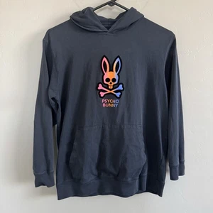 Psycho Bunny Black Hoodie 100% Pima Cotton Youth Sz XL 18/20 - Picture 1 of 6