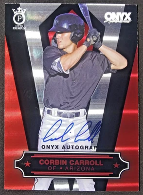 2022 Onyx Premium Prospect Rookie Autograph /270 Silver #OP-CC Corbin Carroll RC Foto 1 de 4