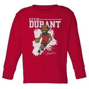 Durant In Red Bball Tribute - Houston Fans Toddler Long Sleeve TShirt - Picture 1 of 3