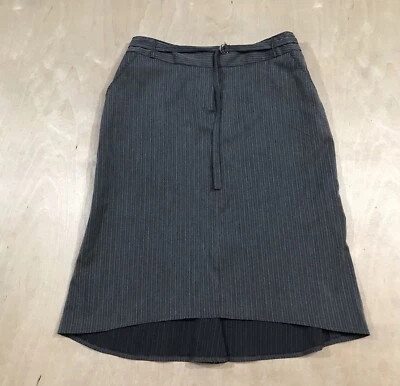Larry Levine эластичной в тонкую полоску карандаш юбка в серый женский размер 6 - Изображение 1 из 4