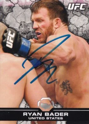 Ryan Bader Signed 2013 Topps UFC Bloodlines Card #72 Bellator MMA ASU Autograph - Image 1 of 4