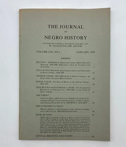 Journal of Negro History January 1974 Berea College Jim Crow Negro Soldiers WWII - Imagen 1 de 5