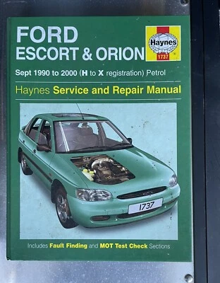 FORD  ESCORT & ORION HAYNES SERVICE AND REPAIR MANUAL 1990 to 1997 (H to P reg) - Image 1 of 2