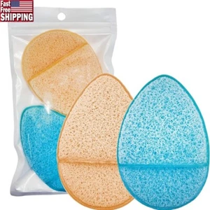 2 Pack Facial Sponge Deep Cleansing Exfoliating Pads Reusable Makeup Remover New - Picture 1 of 7