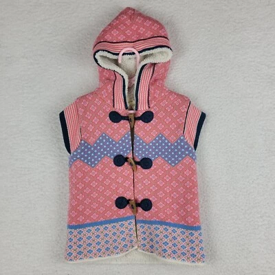 Matilda Jane Warm Hugs Hooded Sweater Vest Make Believe Sherpa Lined Size 6 - Image 1 of 4