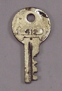 Vintage Excelsior Schlüssel # 412 Kofferraum Dampfer Gepäck Truhe Aktenkoffer Werkzeugkiste - Bild 1 von 2