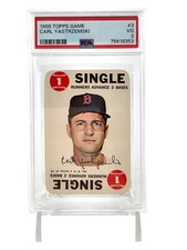 1968 Topps Game Carl Yastrzemski #3 Vintage Baseball Card VG Graded PSA 3