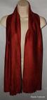 NEW NIP Red Soft Ultra Micro Suede 62 X 9 Fringed Laser Cut Head Neck Wrap Scarf