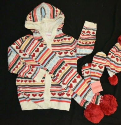 Cardigã suéter Gymboree MOUNTAIN CABIN casaco ou luvas ou lenço novo com etiquetas escolha - Imagem 1 de 2