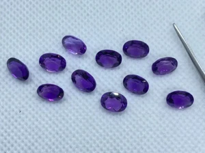 Natural Purple Amethyst Oval Faceted Wire Wrapped Bracelet Supply 8X10MM - Picture 1 of 6