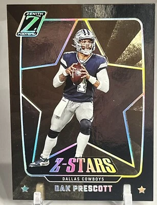 DAK PRESCOTT Z-STARS  INSERT 2022 PANINI ZENITH #ZS-21 Dallas COWBOYS Great Card - Image 1 of 4