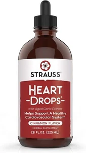 Strauss Naturals Heart Drops Healthy Cardiovascular System Cinnamon 225ml NEW - Picture 1 of 1