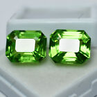 16.12 Ct Natural Green Peridot  Loose Gemstone Certified Emrald Cut For Earring