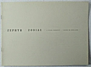 1954 Ford Zephyr Zodiac Original Brochure US Market Mark I EOTTA - Picture 1 of 5