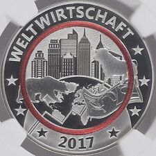 GERMANY. 2017, Medal, Silver - NGC PF69 - Top Pop 🥇 Planet Earth, World Economy