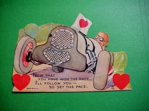 SAN VALENTINO Motion CARD auto ragazza vintage ha vinto la gara con INDY CAR - Foto 1 di 5