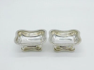 George III Pair of Sterling Silver Pedestal Salt Cellars Antique 1811 London - Image 1 of 4
