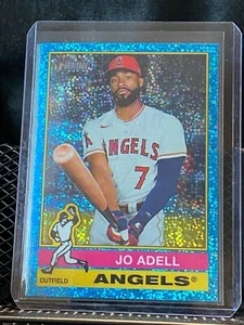 Jo Adell 2025 Topps Heritage Chrome Light Blue Sparkle SP #434 Angels - Picture 1 of 2