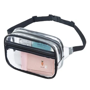 Clear Fanny Pack Stadium Approved for Women Men Waterproof Clear Waist Bag wi... - Picture 1 of 7