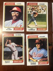 1974 TOPPS CHICAGO WHITE SOX TEAM SET AMMACCATURA RC TANNER GOSSAGE ALLEN KAAT 27 LOTTO - Foto 1 di 12