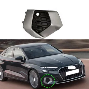 Right Front Bumper Fog Light Grille Bezel W/Radar Hole For Audi A3 Sedan 2022 - Picture 1 of 5