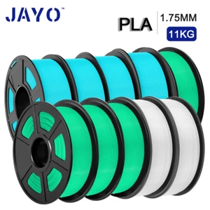 JAYO 10 KG filamento stampante 3D PLA verde ciano bianco 1,75 mm 1,1 kg/set con bobina - Foto 1 di 6